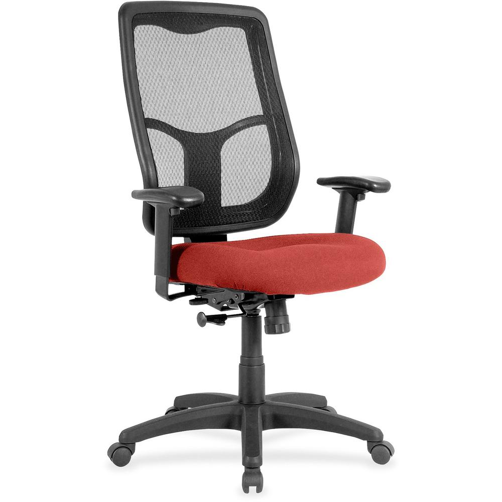 Eurotech Apollo High-back with Ratchet Back - Red Rock Fabric, Vinyl Seat - High Back - 5-star Base - 1 Each. The main picture.