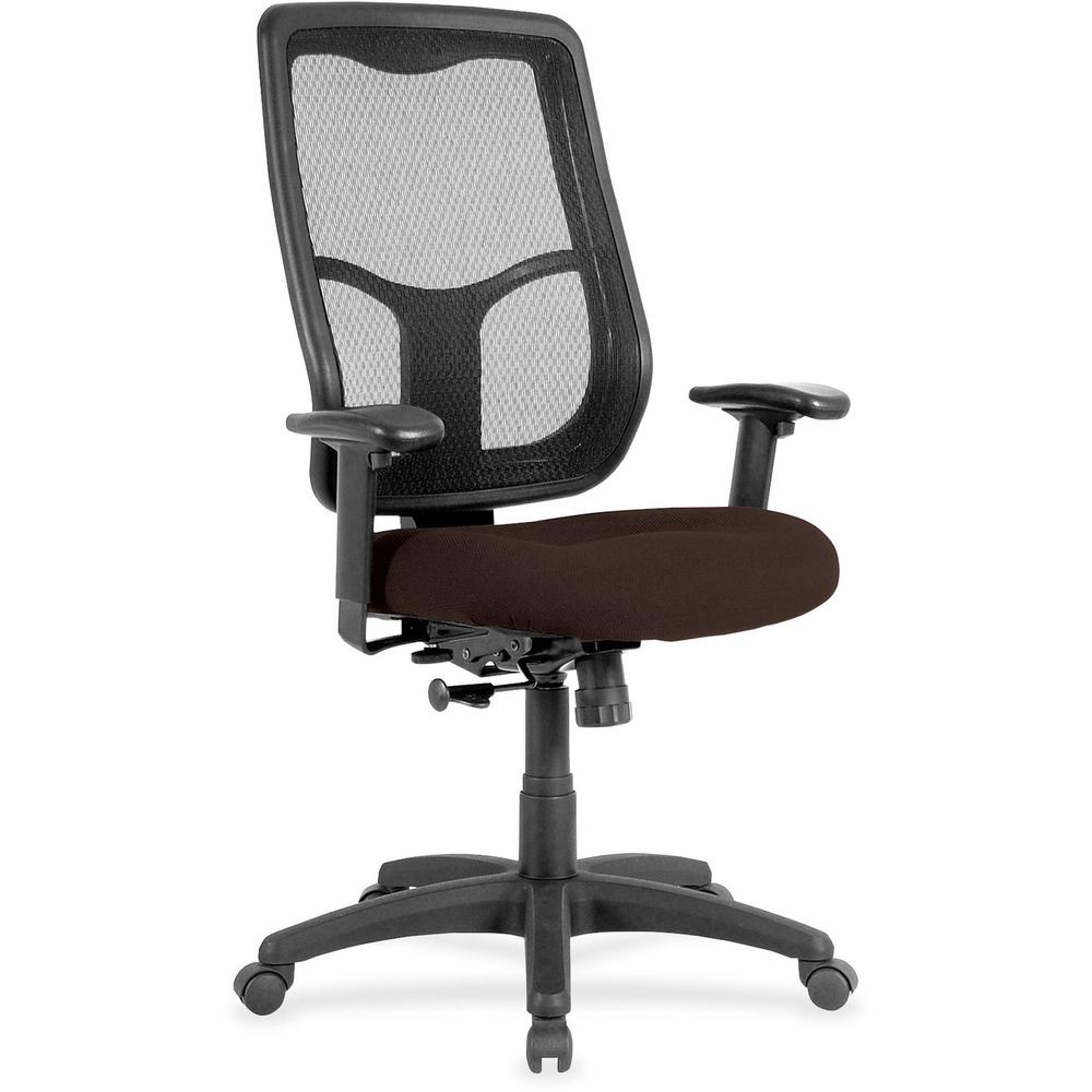 Eurotech Apollo High-back with Ratchet Back - Nightfall Fabric, Vinyl Seat - High Back - 5-star Base - 1 Each. Picture 1