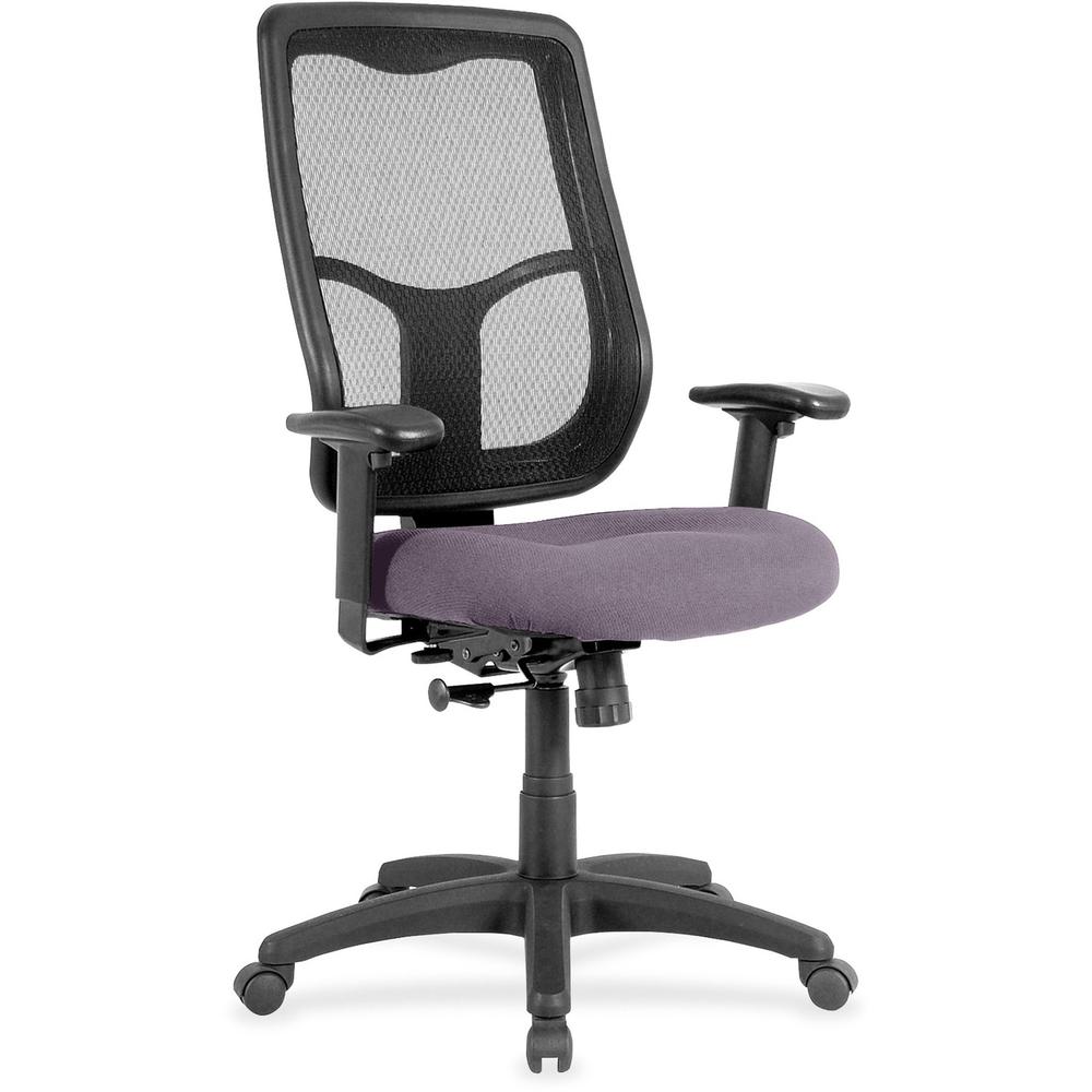 Eurotech Apollo High-back with Ratchet Back - Violet Fabric Seat - High Back - 5-star Base - 1 Each. The main picture.