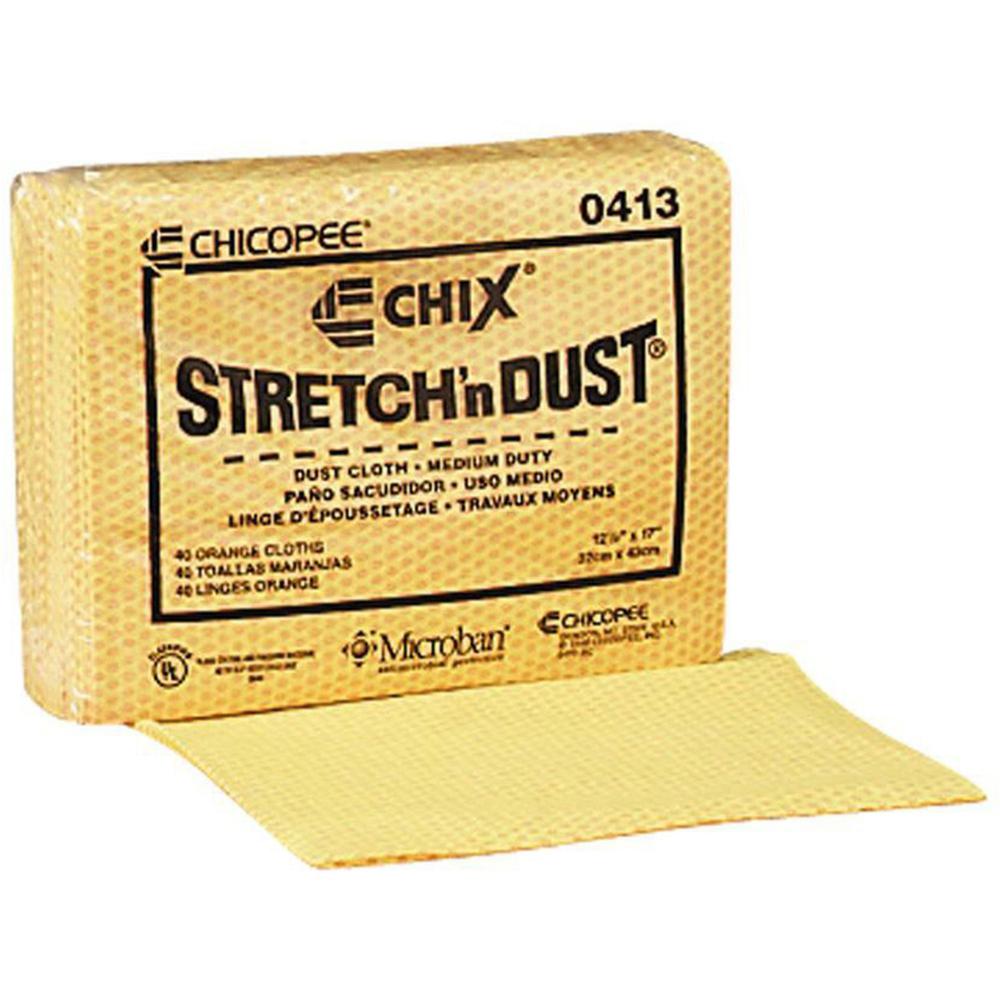 Chicopee Stretch N'Dust Dusting Towel - 12.60" x 17" - Yellow, Orange - 40 Per Pack - 10 / Carton. Picture 1