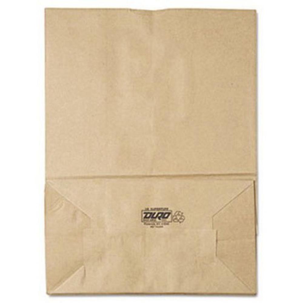 DURO Food Bag - Brown - Kraft, Paper - 400/Bundle - Grocery. Picture 1
