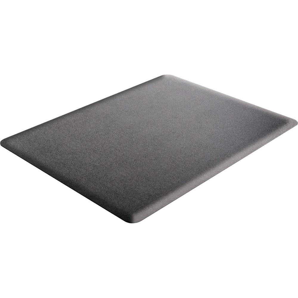 Deflecto Ergonomic Sit-Stand Chair Mat for Multi-surface - Hard Floor, Carpet - 48" Length x 36" Width x 0.375" Thickness - Rectangular - Foam - Black - 1Each. Picture 1