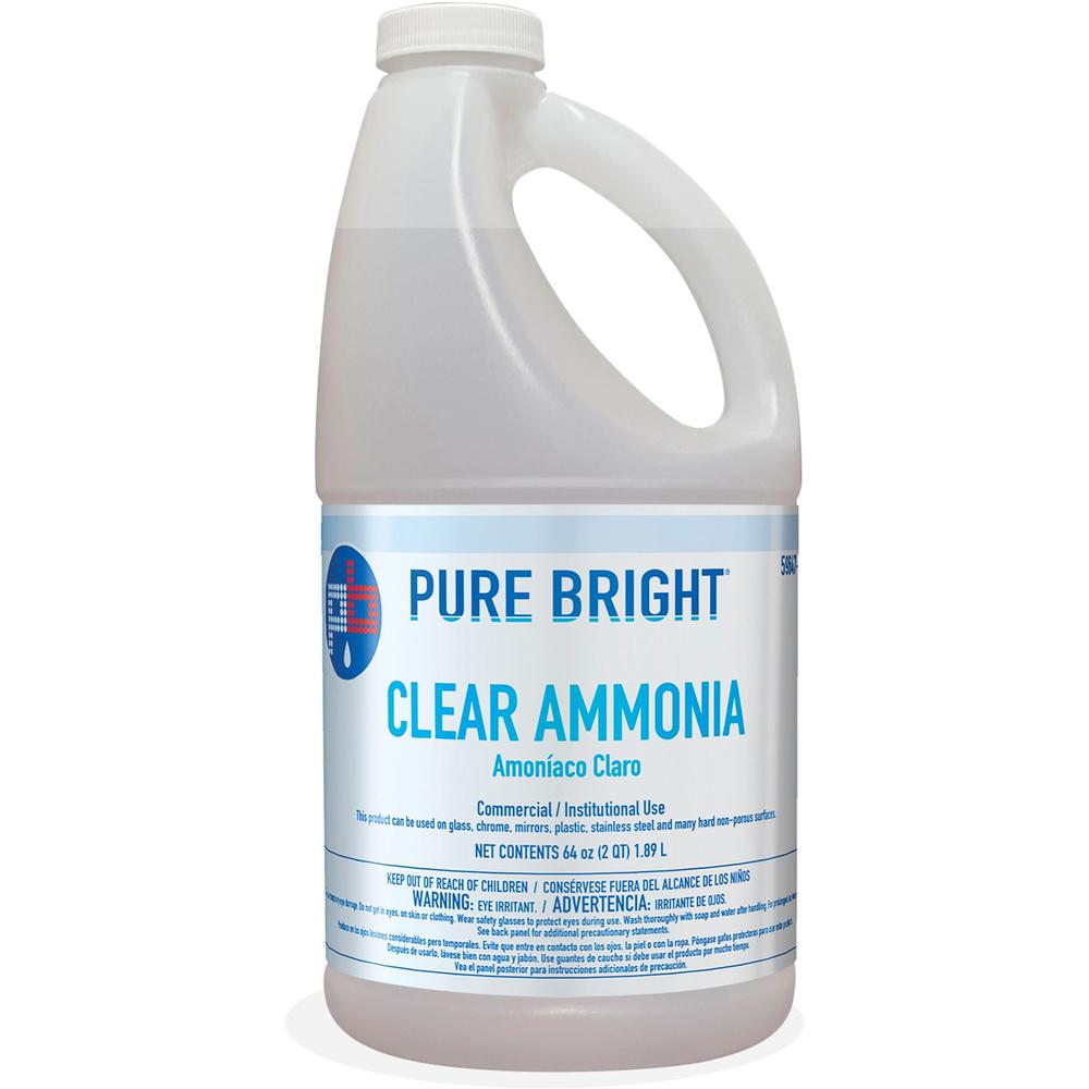 Pure Bright Custom Clear Ammonia - 64 fl oz (2 quart) - 8 / Carton - Clear. Picture 1