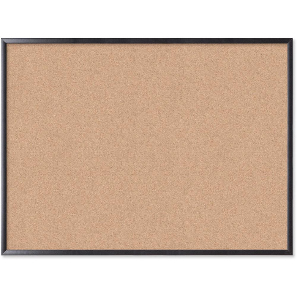 U Brands Cork Bulletin Board - 47" X 35" , Natural Cork Surface - Self-healing, Durable, Mounting System, Tackable, Sturdy - Black Wood Frame - 1. Picture 1