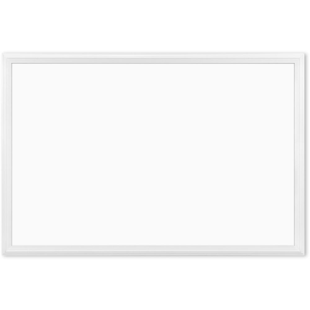 U Brands Magnetic Dry Erase Board - 20" (1.7 ft) Width x 30" (2.5 ft) Height - White Painted Steel Surface - White Wood Frame - Rectangle - Horizontal/Vertical - 1 Each. Picture 1