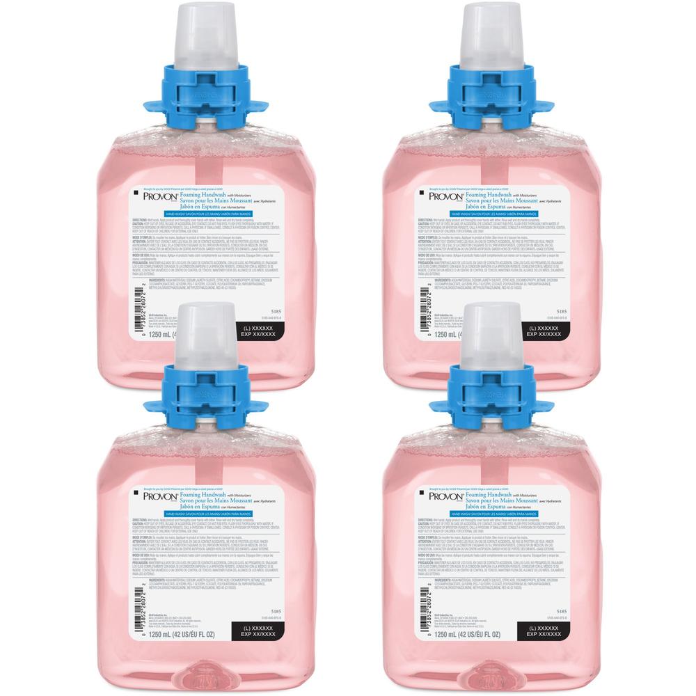 Provon FMX-12 Refill Foaming Handwash - Cranberry ScentFor - 42.3 fl oz (1250 mL) - Kill Germs - Hand, Skin - Moisturizing - Pink - Rich Lather, Bio-based - 4 / Carton. Picture 1