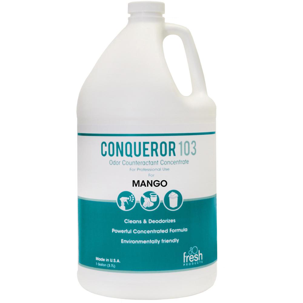 Fresh Products Bio Conqueror 103 Deodorizer - Concentrate - 128 fl oz (4 quart) - Mango ScentBottle - 1 Each - Dilutable, Deodorize, Versatile, Water Based, Water Soluble, Non-flammable, Caustic-free . Picture 1