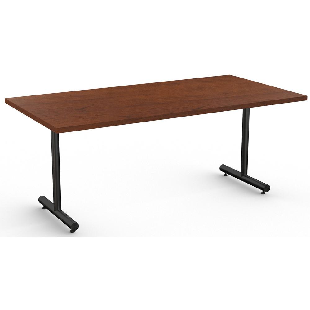 Special-T Kingston Training Table Component - For - Table TopMahogany Rectangle Top - Black T-shaped Base - 72" Table Top Length x 30" Table Top Width - 29" Height - Assembly Required - Thermofused La. Picture 1