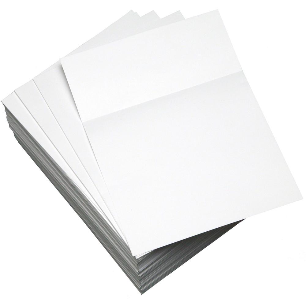 Lettermark Punched & Perforated Papers with Perforations 3-1/2" from the Bottom - White - 92 Brightness - Letter - 8 1/2" x 11" - 20 lb Basis Weight - 75 g/m&#178; Grammage - Smooth - 2500 / Carton - . Picture 1