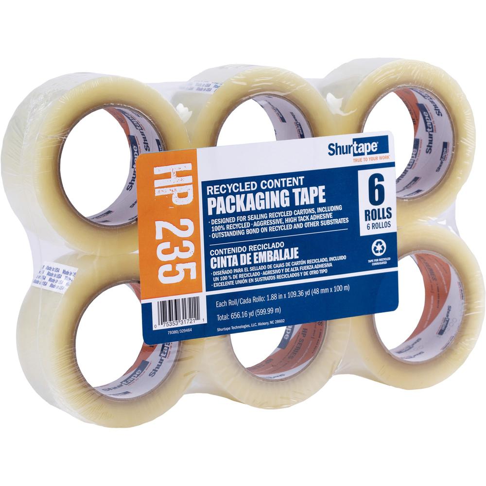 Duck HP 235 Hot Melt Packaging Tape - 109.36 yd Length x 1.89" Width - 6 / Pack - Clear. Picture 1