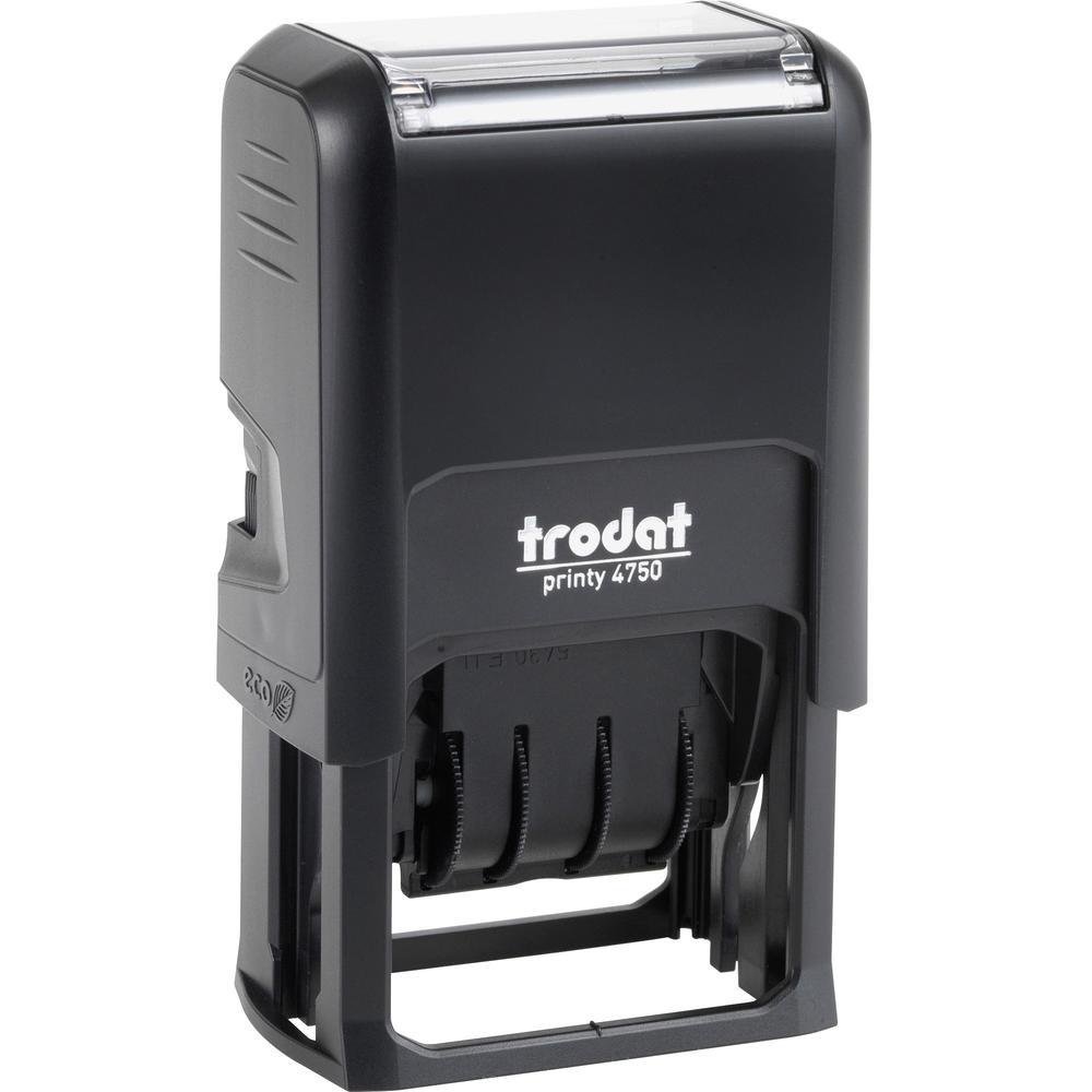 Trodat Ecoprinty 5-In-1 Date Stamp - Date Stamp - 10000 Impression(s) - Black, Red - Recycled - 1 Each. Picture 1