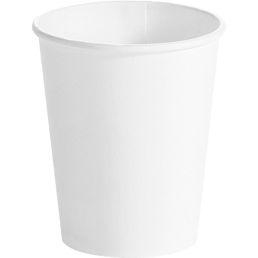 Huhtamaki 8 oz Single-Wall Hot Cups - 50.0 / Bag - 20 / Carton - White - Paper, Polystyrene, Paperboard - Hot Drink, Beverage - TAA Compliant. Picture 1