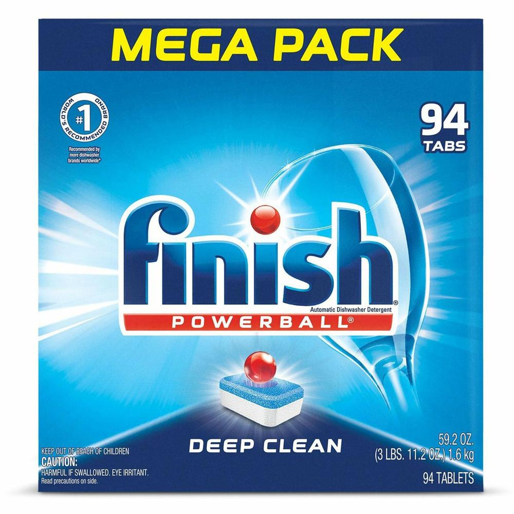 Finish Powerball Dishwasher Tabs - Fresh Scent - 94 / Box - Chlorine-free, Easy to Use - Multi. Picture 1