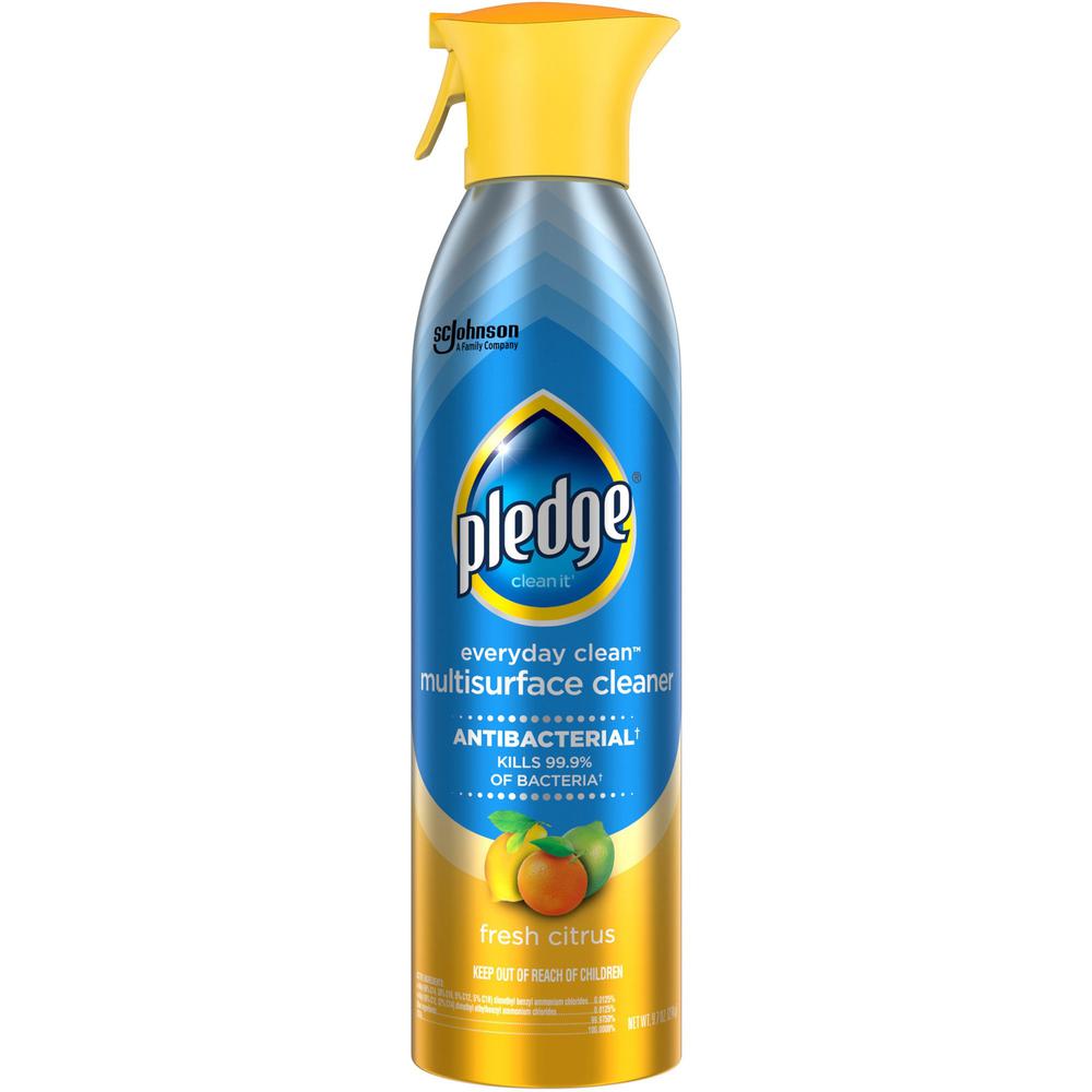 Pledge Everyday Clean Antibacterial Multisurface Cleaner - 9.7 fl oz (0.3 quart) - Fresh Citrus Scent - 1 Each - Antibacterial, Residue-free - Blue. Picture 1