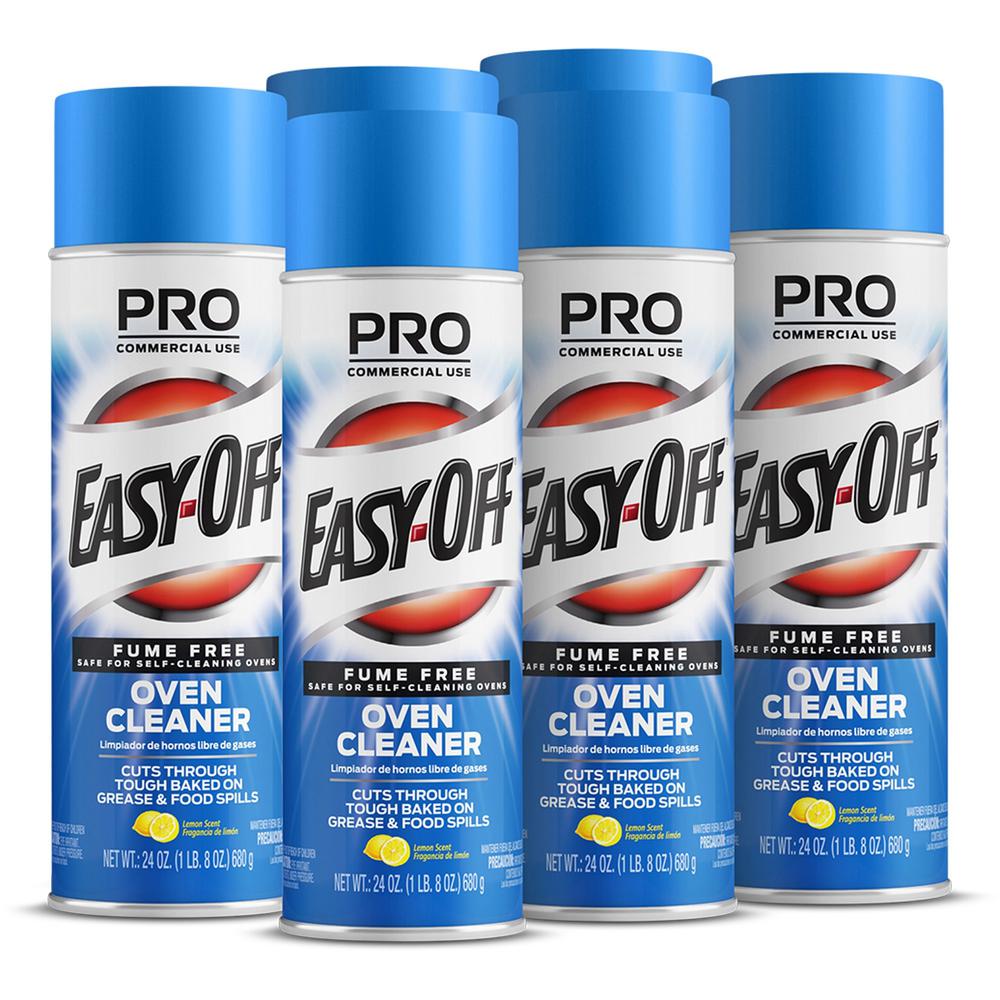 Professional Easy-Off Fume Free Over Cleaner - 24 oz (1.50 lb) - Lemon Scent - 6 / Carton - Fume-free - White. Picture 1