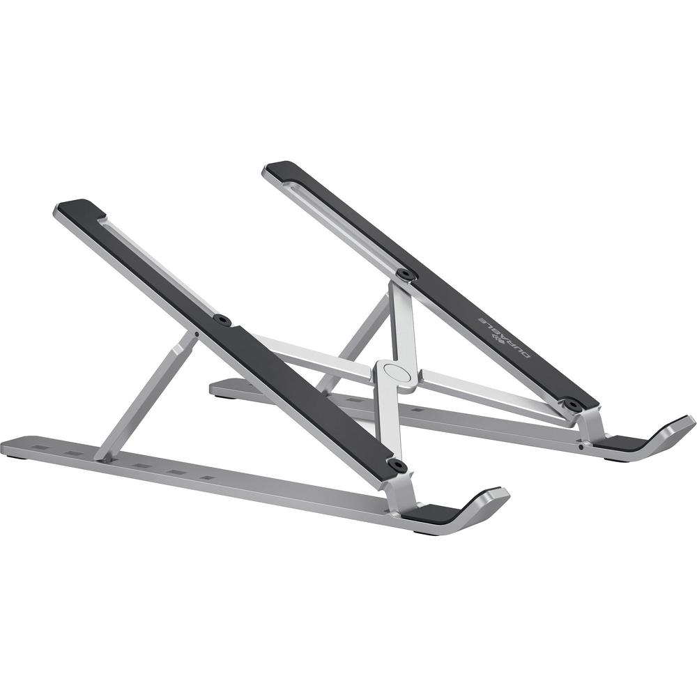 DURABLE Laptop Stand FOLD - Upto 15" Screen Size Notebook Support - Aluminum - Silver. Picture 1