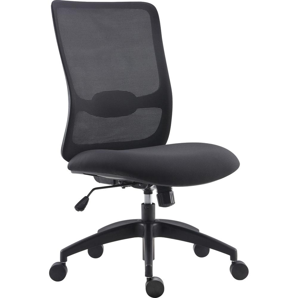 LYS SOHO Collection Staff Chair - Fabric Seat - Black - 1 Each. Picture 1