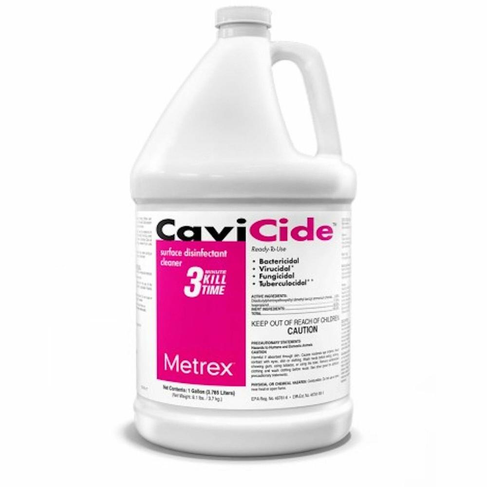 Metrex Cavicide Disinfectant Cleaner - Ready-To-Use - 128 fl oz (4 quart) - 4 / Carton - Refillable, Disinfectant - White. Picture 1