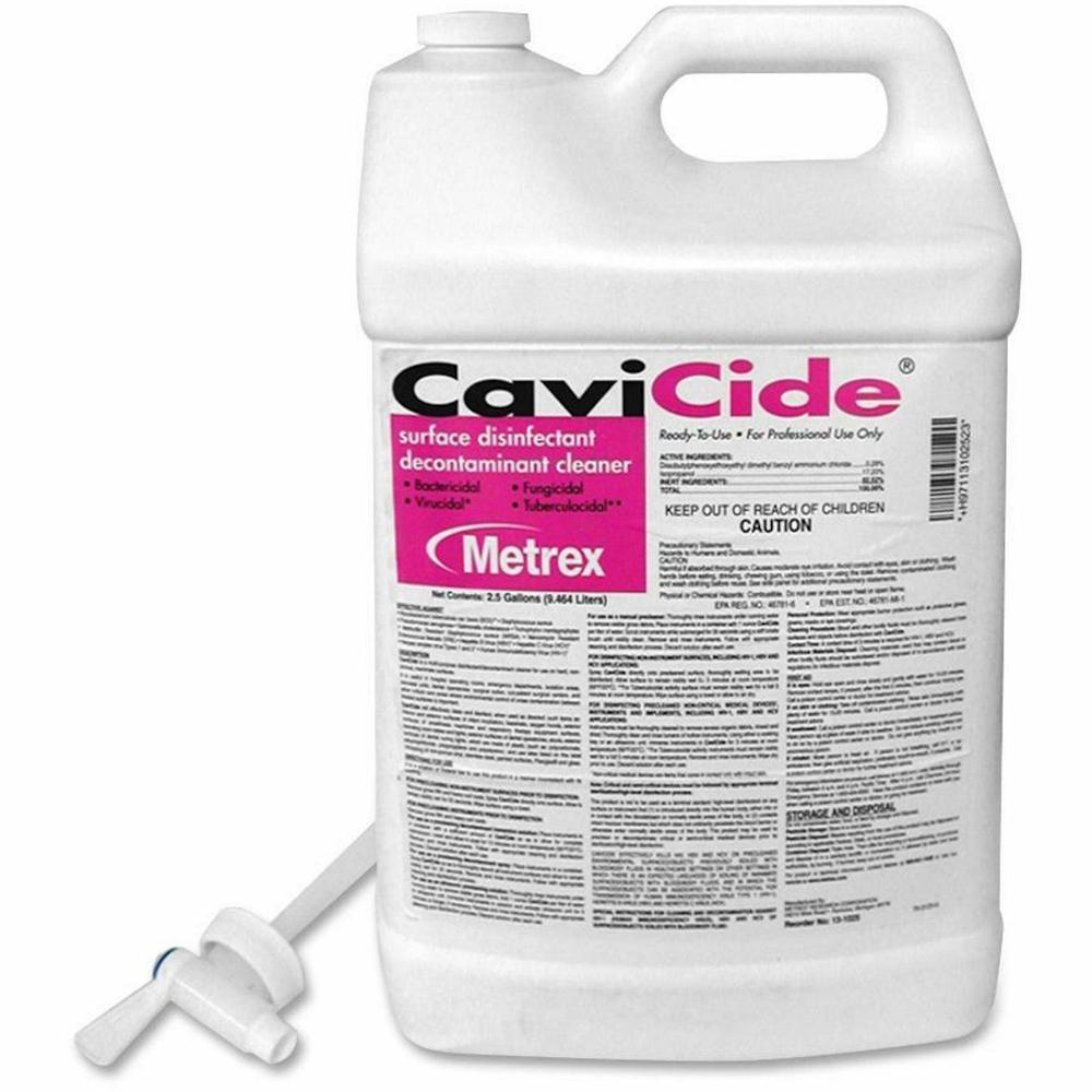 Metrex Cavicide Disinfectant Cleaner - Ready-To-Use - 320 fl oz (10 quart) - 2 / Carton - Refillable, Disinfectant - White. Picture 1