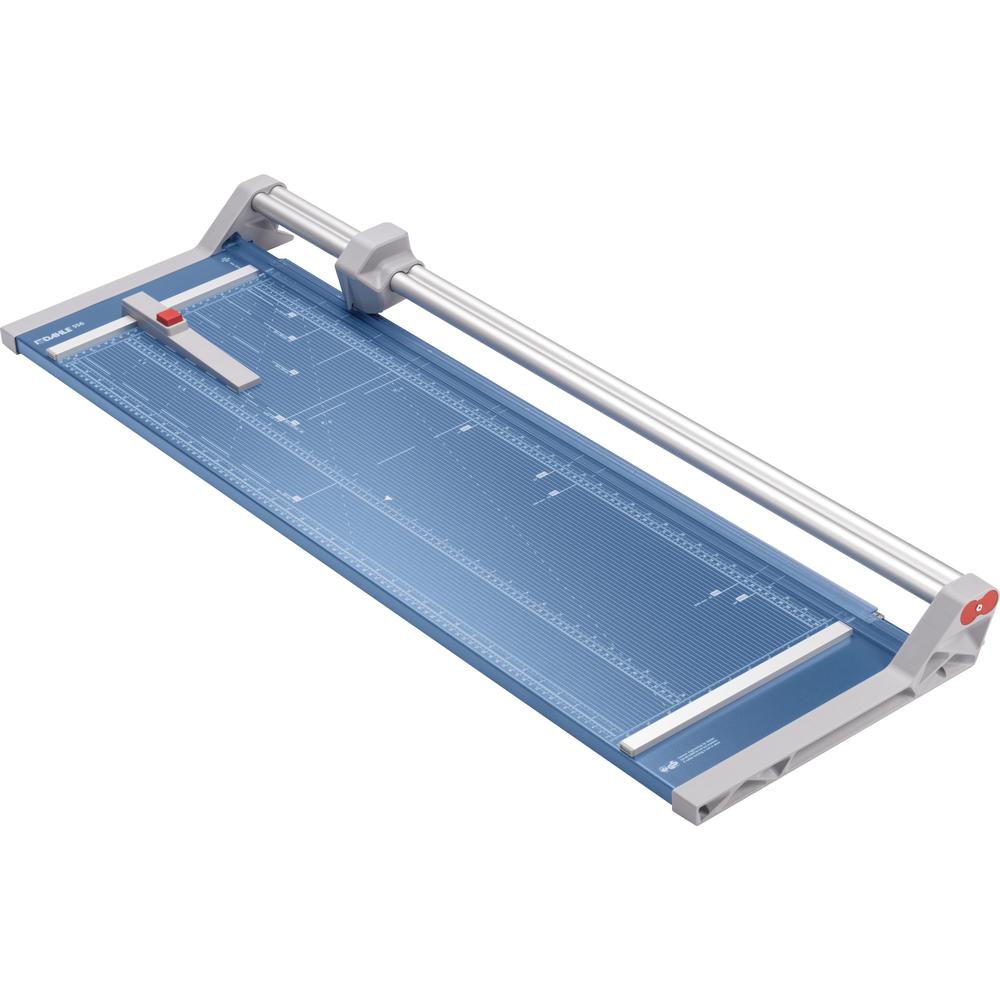 Dahle 556 Professional Rotary Trimmer - Cuts 14Sheet - 37" Cutting Length - 3.4" Height x 15.1" Width - Metal Base, Steel Blade, Plastic, Aluminum - Blue. Picture 1