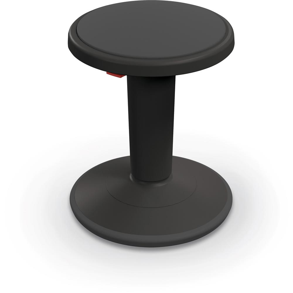 Balt Hierarchy Grow Stool - Gray Polypropylene, Thermoplastic Elastomer (TPE) Seat - Black Polypropylene Frame - Rounded Base - 1 Each. The main picture.