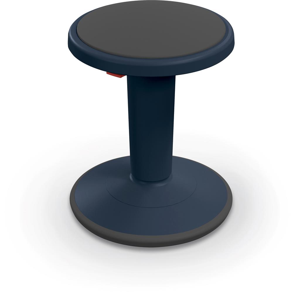 Balt Hierarchy Grow Stool - Gray Polypropylene, Thermoplastic Elastomer (TPE) Seat - Navy Polypropylene Frame - Rounded Base - 1 Each. The main picture.