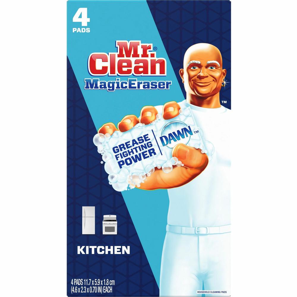 Mr. Clean Magic Eraser Cleaning Pads - 16/Carton - Rectangle - 5.40" Width x 9.80" Depth - Ceramic Tile, Granite Floor - Dirt Remover, Grime Resistant - Foam - White. Picture 1