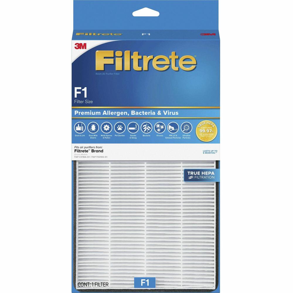 Filtrete Air Filter - HEPA - For Air Purifier - Remove Allergens, Remove Bacteria, Remove Virus - ParticlesF2 Filter Grade - 8.2" Height x 13" Width - Polypropylene. Picture 1