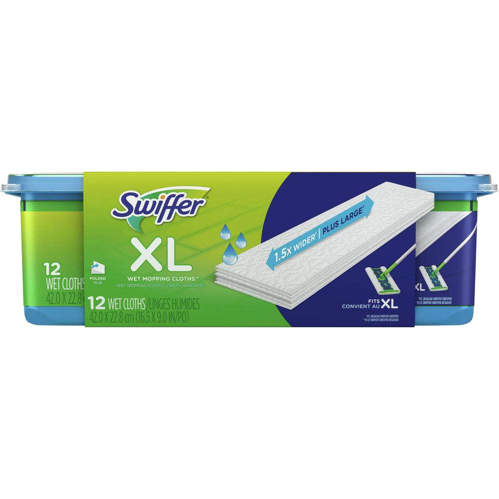 Swiffer Sweeper XL Wet Mopping Pads - X-Large - White - 12 Per Pack - 1Each. Picture 1