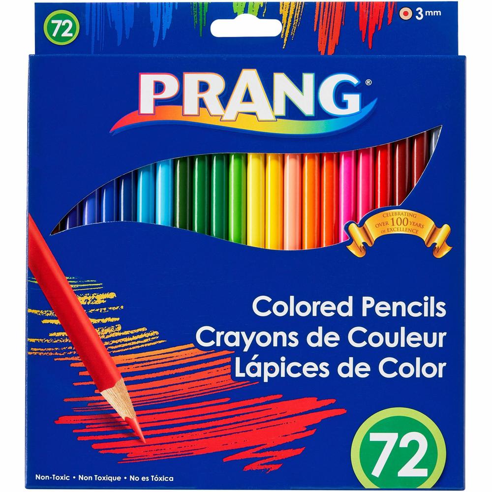 Prang Colored Pencils - 3.3 mm Lead Diameter - Assorted Lead - 72 / Box. Picture 1