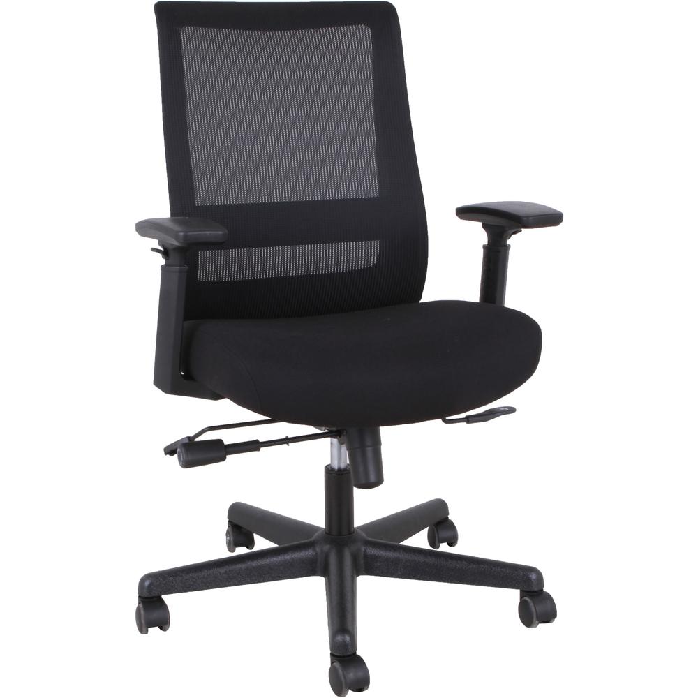 Lorell Mesh High-back Executive Chair - High Back - 5-star Base - Black - Armrest - 1 Each. Picture 1