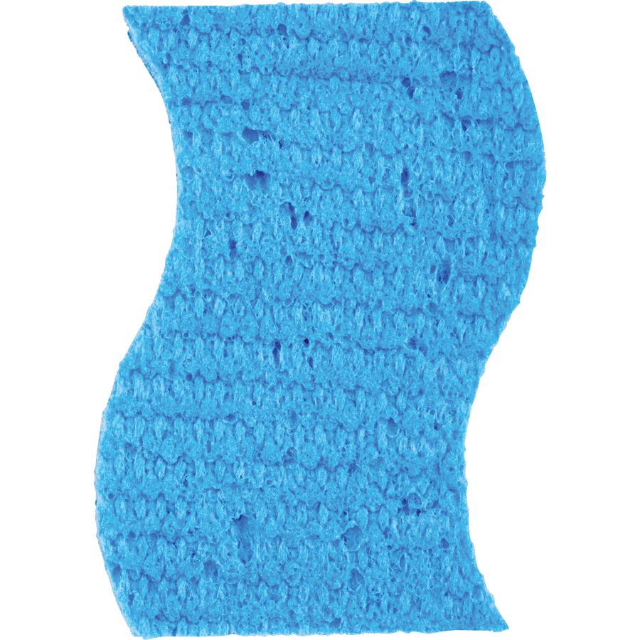 Scotch-Brite Non-Scratch Scrub Sponges - 0.8" Height x 4.3" Width x 2.8" Depth - 9/Pack - Cellulose - Blue. Picture 3
