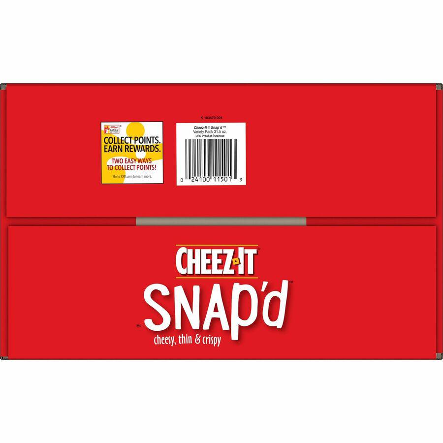 Cheez-It Snap'd Baked Cheese Variety Pack - Assorted - 1.97 lb - 42 / Carton. Picture 4
