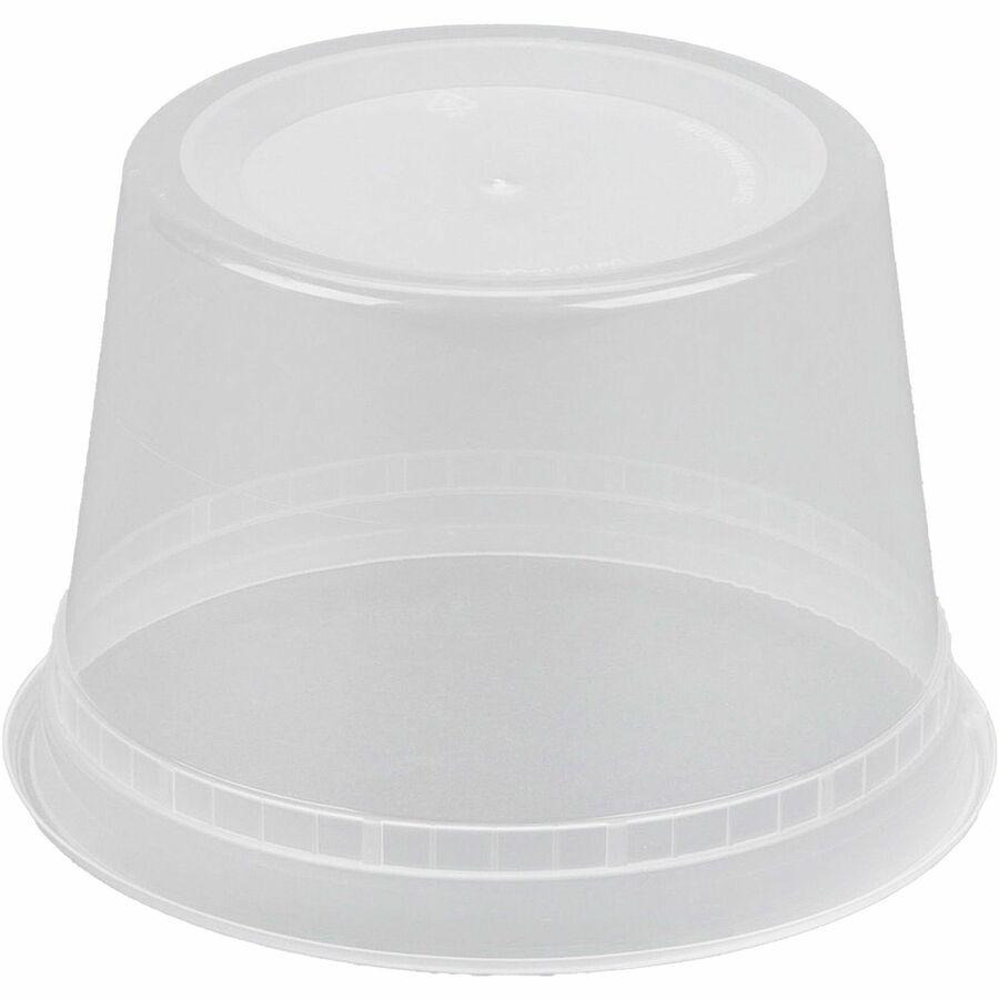 BluTable 16 oz Round Deli Tub Containers - Food, Food Storage - Microwave Safe - Clear - Round - 500 / Carton. Picture 4