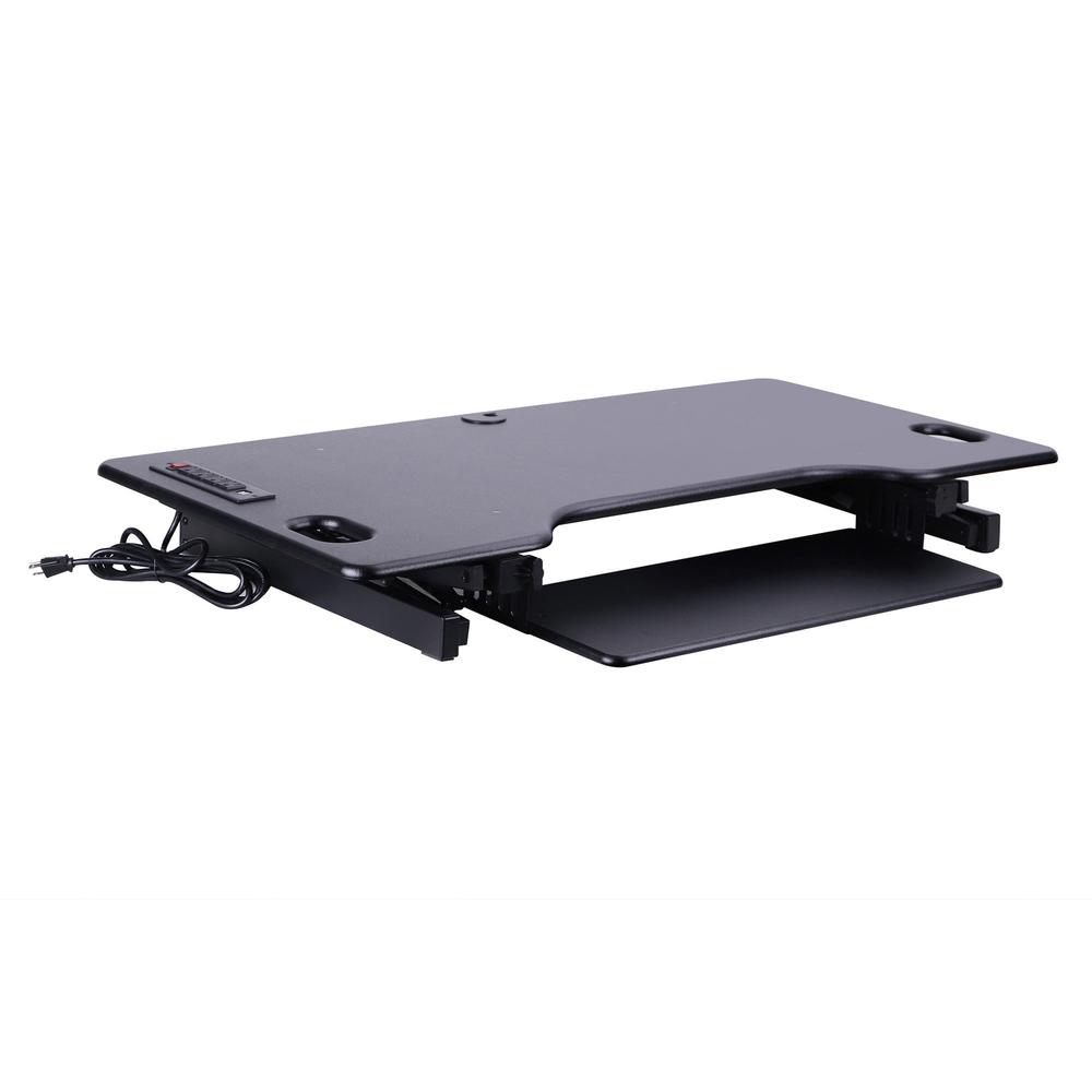Rocelco Sit/Stand Desk Riser - 45 lb Load Capacity - 20" Height x 45.8" Width x 23.8" Depth - Black. Picture 3