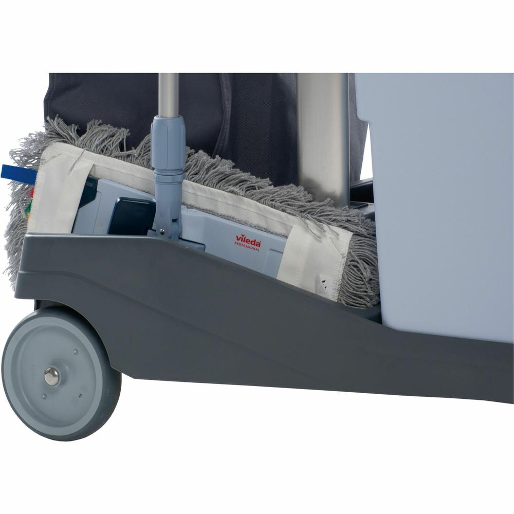 Vileda Professional VoleoPro Cart - 4 Casters - Plastic, Aluminum, Anodized Aluminum, Steel - x 4.8" Width x 8" Depth x 17.8" Height - Gray - 1 Each. Picture 3
