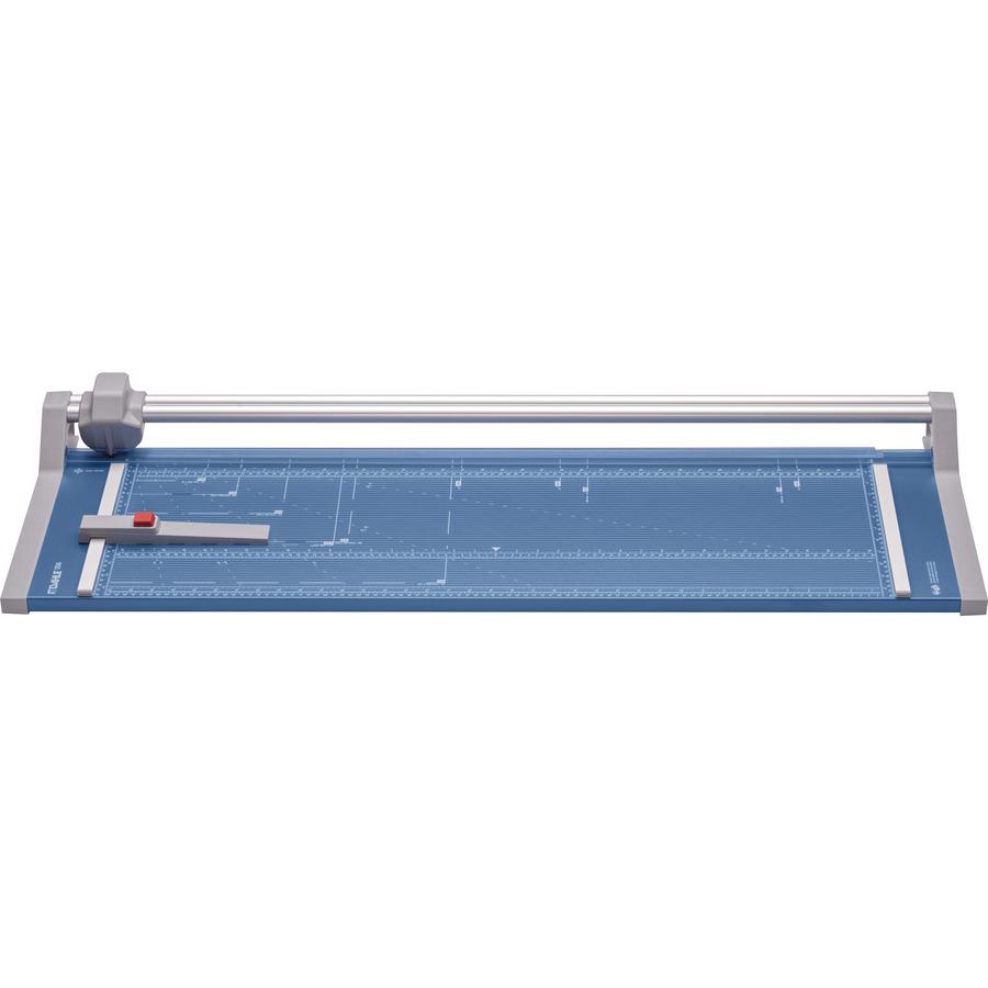 Dahle 556 Professional Rotary Trimmer - Cuts 14Sheet - 37" Cutting Length - 3.4" Height x 15.1" Width - Metal Base, Steel Blade, Plastic, Aluminum - Blue. Picture 6