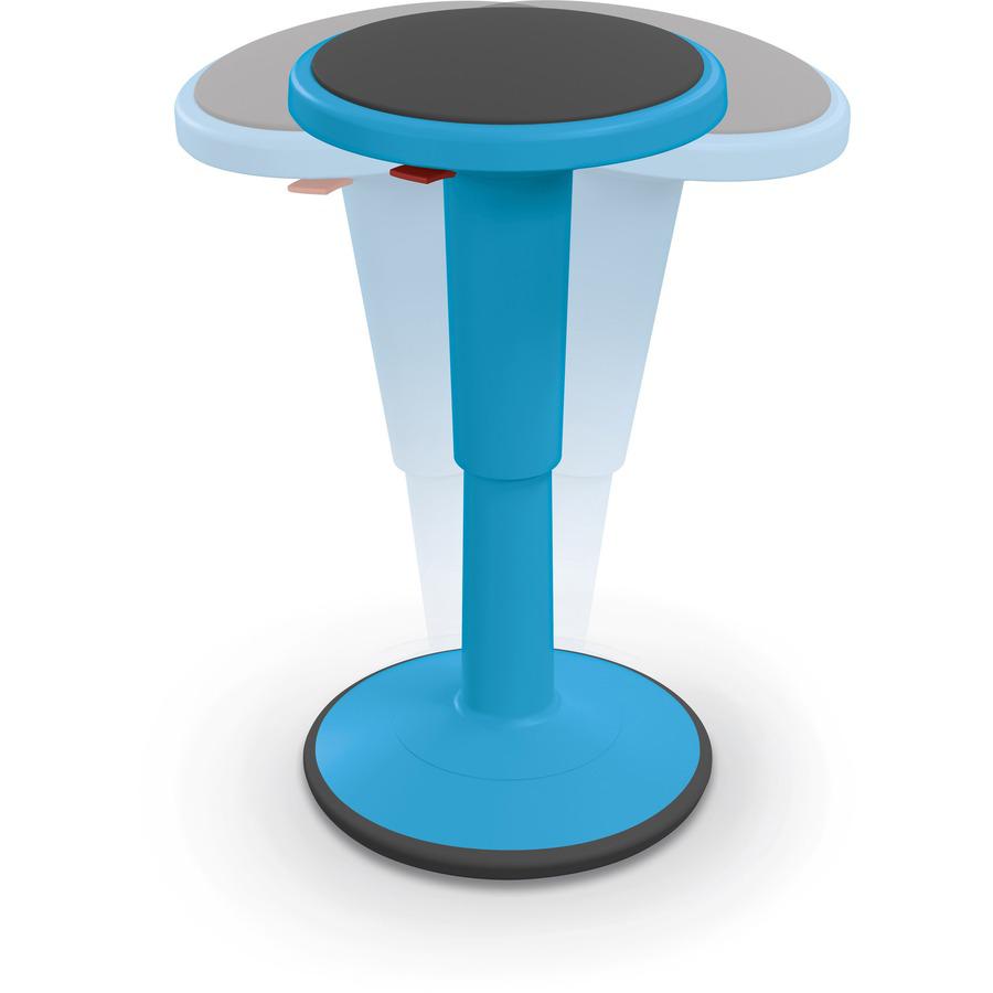 Balt Hierarchy Grow Stool - Gray Polypropylene, Thermoplastic Elastomer (TPE) Seat - Blue Polypropylene Frame - Rounded Base - 1 Each. Picture 14