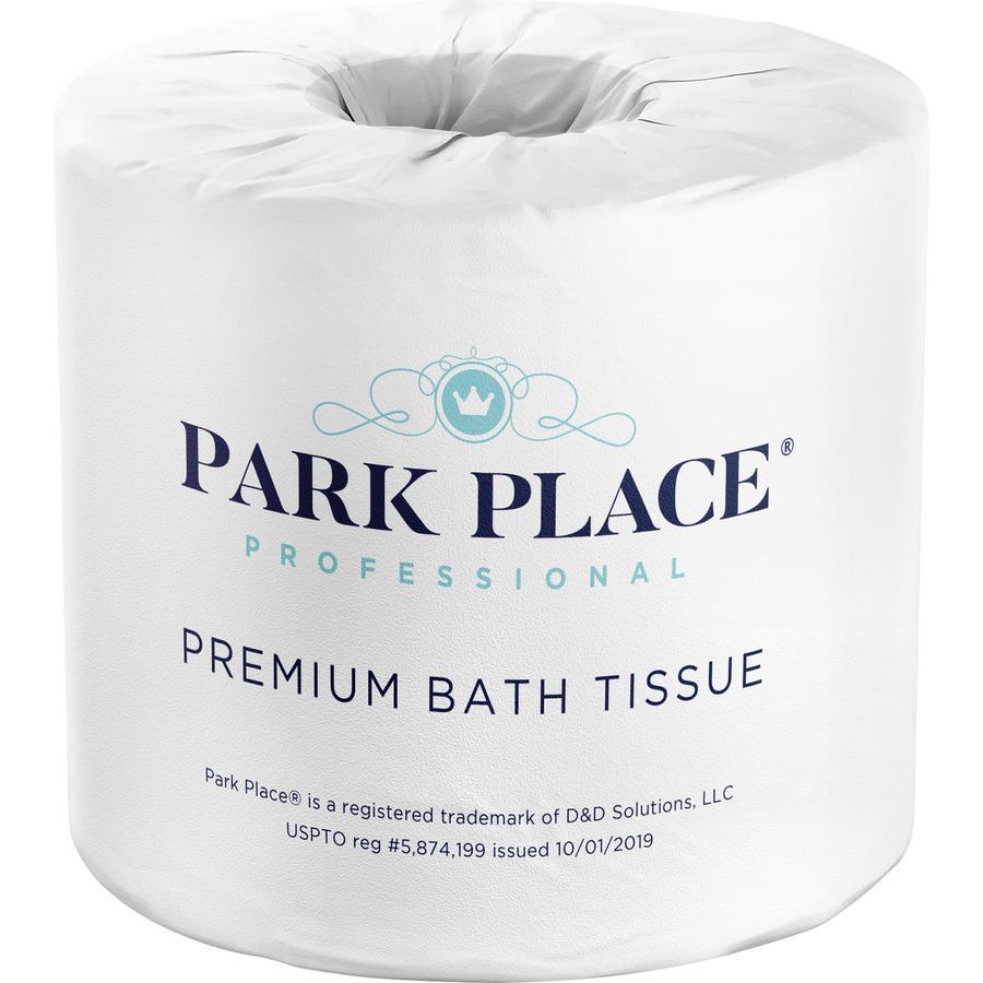 Park Place Double-ply Premium Bath Tissue Rolls - 2 Ply - 420 Sheets/Roll - White - 96 / Carton. Picture 4