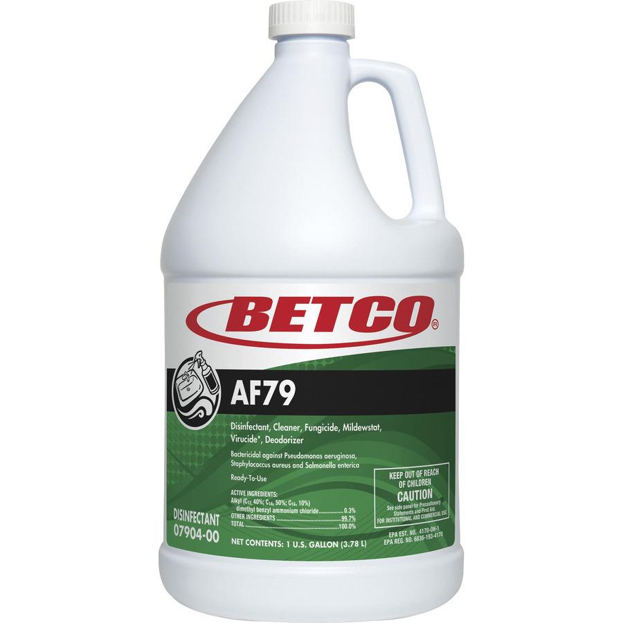 Betco AF79 Acid-Free Restroom Cleaner - Ready-To-Use - 128 fl oz (4 quart) - Citrus Bouquet Scent - 4 / Carton - Disinfectant, Deodorize, Long Lasting, Rinse-free - Clear Blue. Picture 3