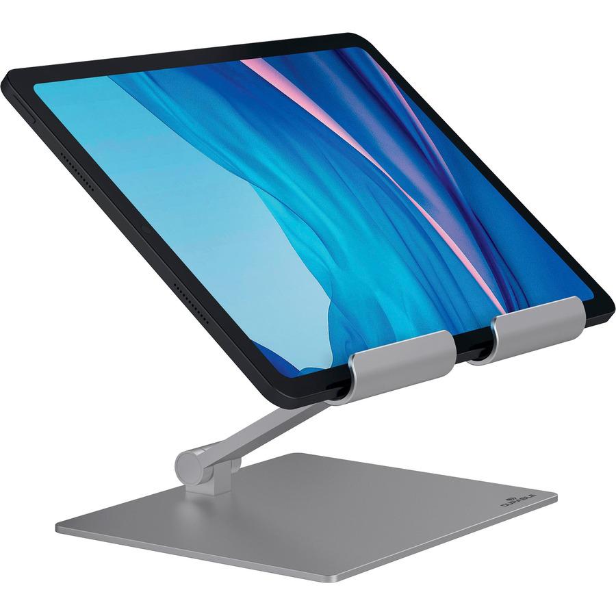 DURABLE Rise Tablet Stand - Up to 13" Screen Support - 2.20 lb Load Capacity - 8.1" Height x 6.7" Width x 5.4" Depth - Tabletop - Aluminum - Silver. Picture 4