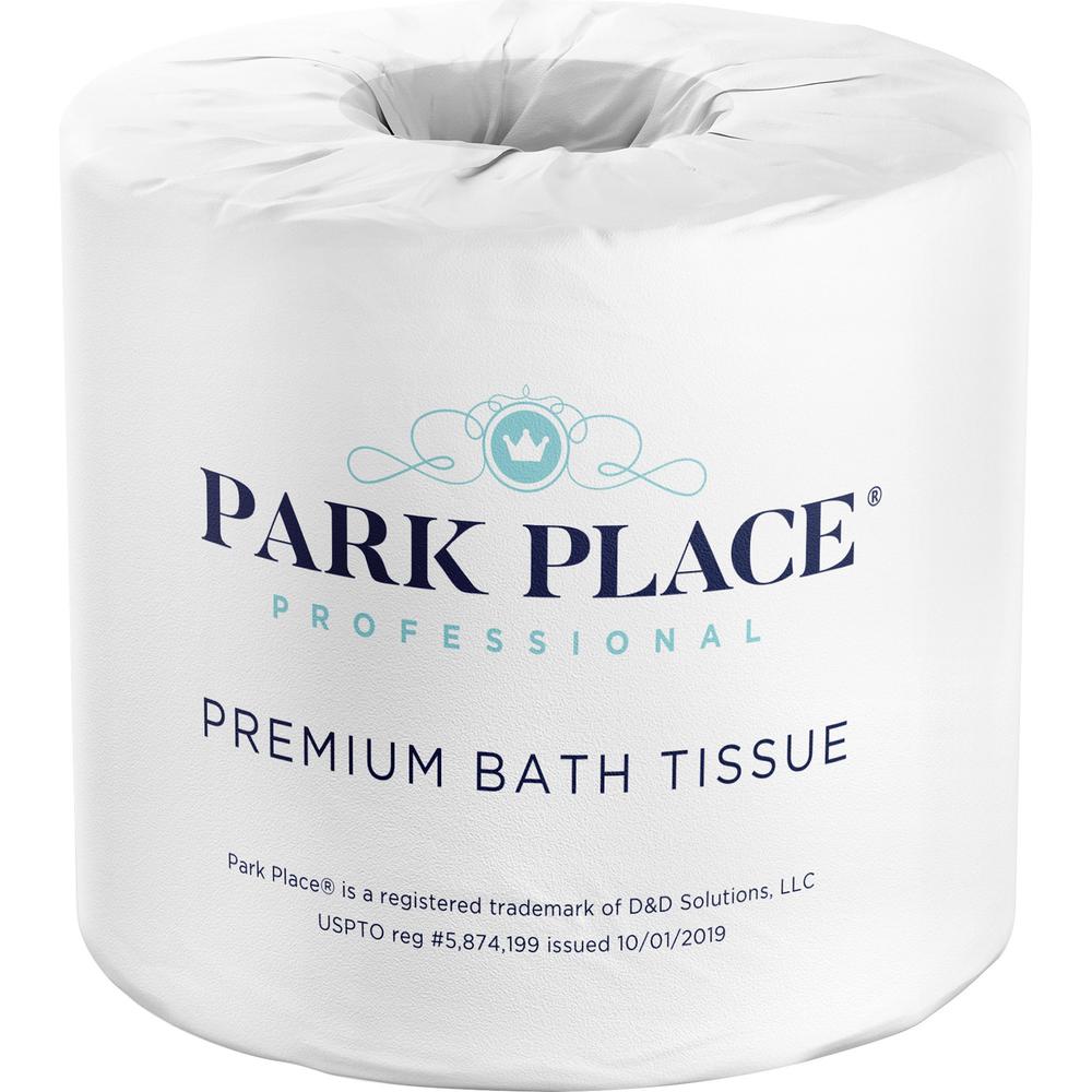 Park Place Double-ply Premium Bath Tissue Rolls - 2 Ply - 420 Sheets/Roll - White - 96 / Carton. Picture 3