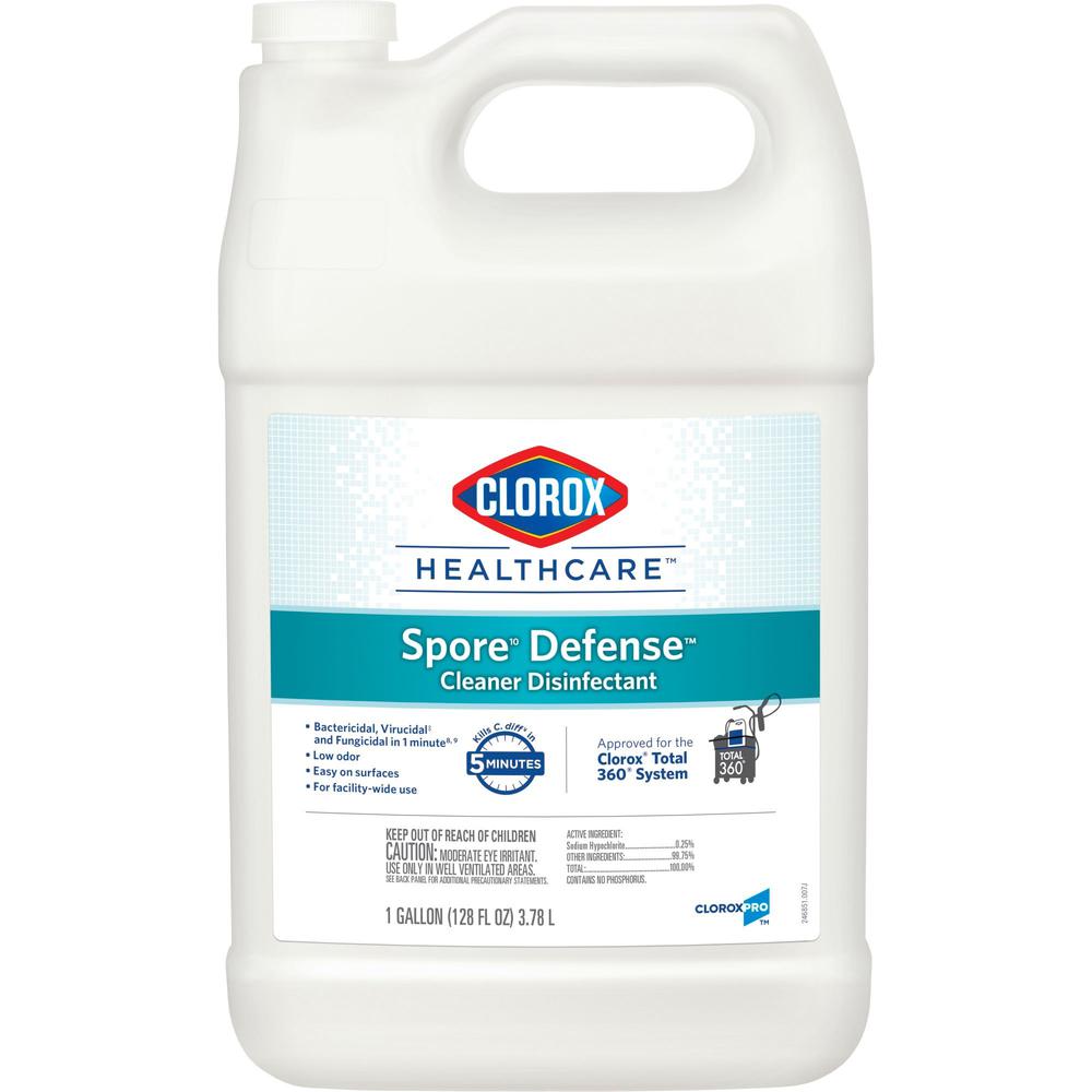 Clorox Healthcare Spore10 Defense Cleaner Disinfectant Refill - Ready-To-Use - 128 fl oz (4 quart)Bottle - 4 / Carton - Low Odor, Fragrance-free - White. Picture 2