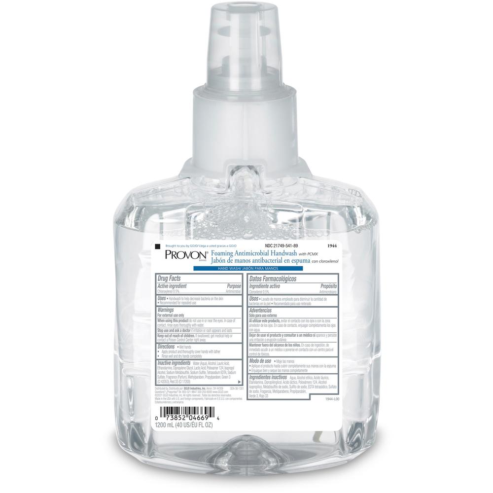 Provon LTX-12 Foaming Antibacterial Handwash - Floral ScentFor - 40.6 fl oz (1200 mL) - Pump Bottle Dispenser - Bacteria Remover, Kill Germs - Hand - Antibacterial - Blue - Triclosan-free, Pleasant Sc. Picture 2