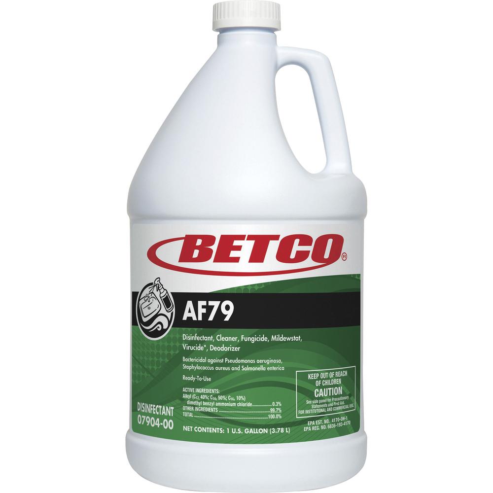 Betco AF79 Acid-Free Restroom Cleaner - Ready-To-Use - 128 fl oz (4 quart) - Citrus Bouquet Scent - 4 / Carton - Disinfectant, Deodorize, Long Lasting, Rinse-free - Clear Blue. Picture 2