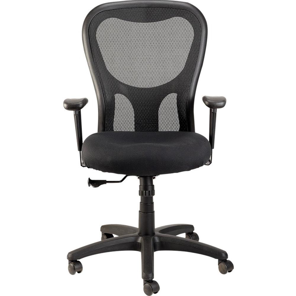 Eurotech Apollo Synchro High Back Chair - Citronella Fabric Seat - Black Back - High Back - 5-star Base - Armrest - 1 Each. Picture 2
