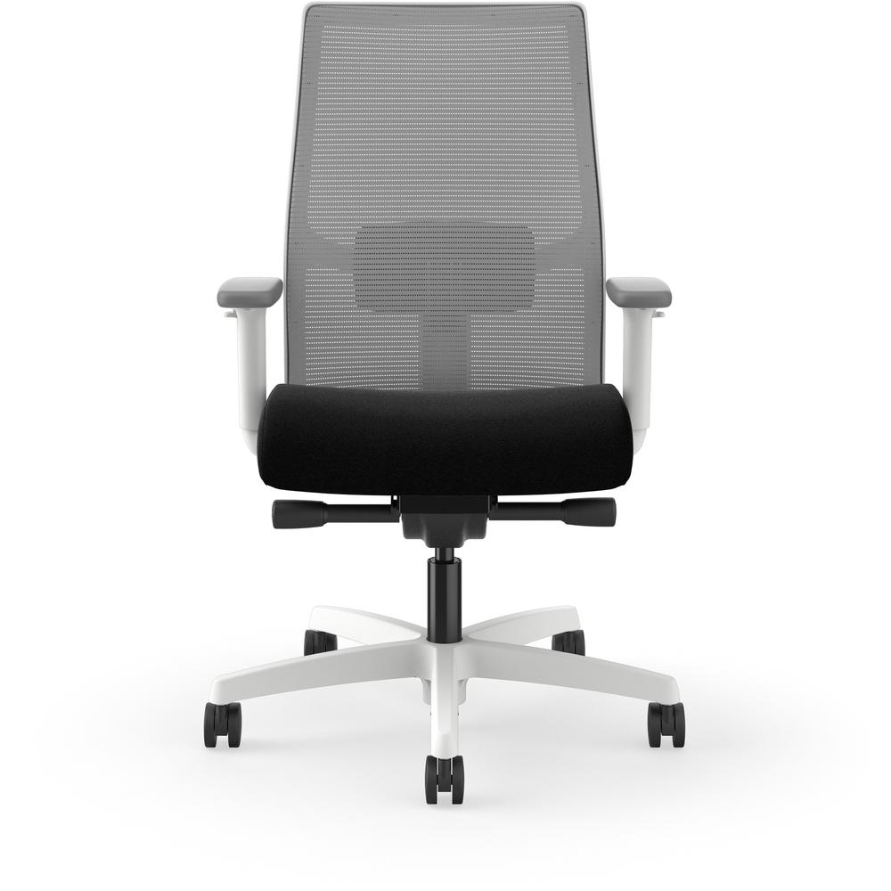 HON Ignition Mid-back Task Chair - Black Seat - Fog Mesh Back - Designer White Frame - Mid Back - 1 Each. Picture 8
