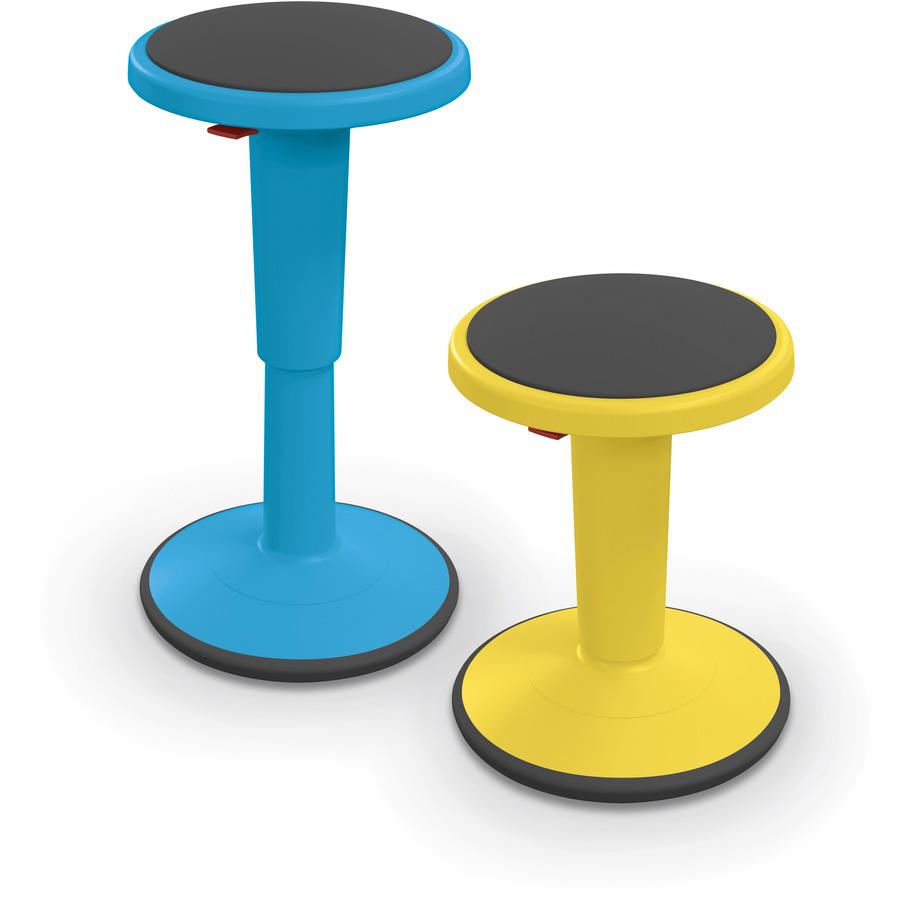Balt Hierarchy Grow Stool - Gray Polypropylene, Thermoplastic Elastomer (TPE) Seat - Blue Polypropylene Frame - Rounded Base - 1 Each. Picture 10