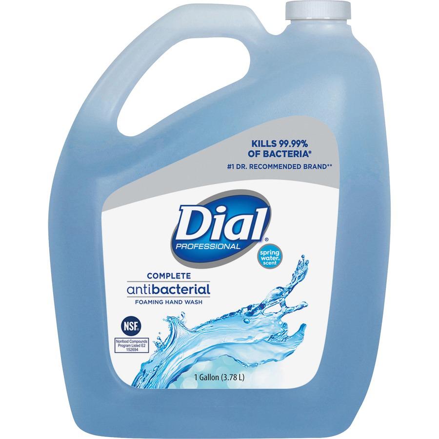 Dial Spring Water Scent Foaming Hand Wash - Spring Water ScentFor - 1 gal (3.8 L) - Kill Germs - Hand - Blue - 4 / Carton. Picture 2