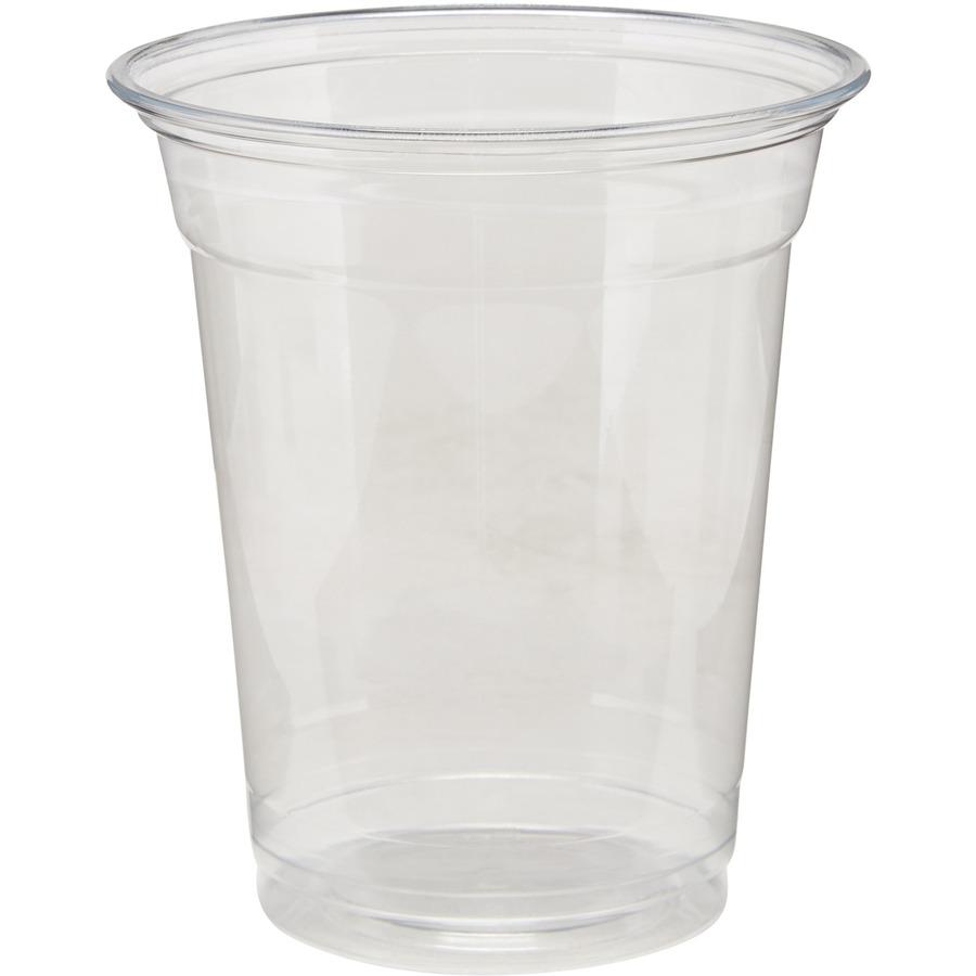 Dixie 12 oz Cold Cups by GP Pro - 25 / Pack - 20 / Carton - Clear - PETE Plastic - Coffee Shop, Soda, Sample, Iced Coffee, Restaurant, Breakroom, Lobby, Cold Drink, Beverage. Picture 6